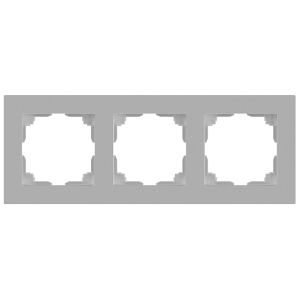 Рамка для розеток и выключателей Intro Accent 6-503-03 на 3 поста, СУ, алюминий