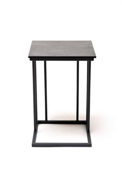 "Тулон" интерьерный стол из HPL квадратный 40х40, H60, цвет "серый гранит"