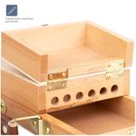Ящик художника малый с ячейками для кистей и красок Гамма "Студия", 26,5*11*5,5см, бук