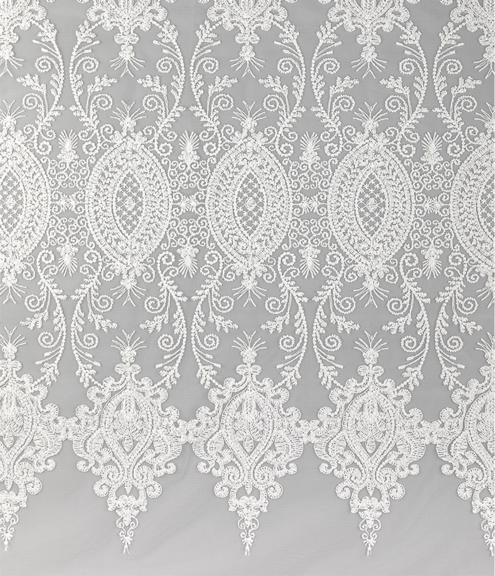 Тюль Legrand Долорес белый с фигурным краем