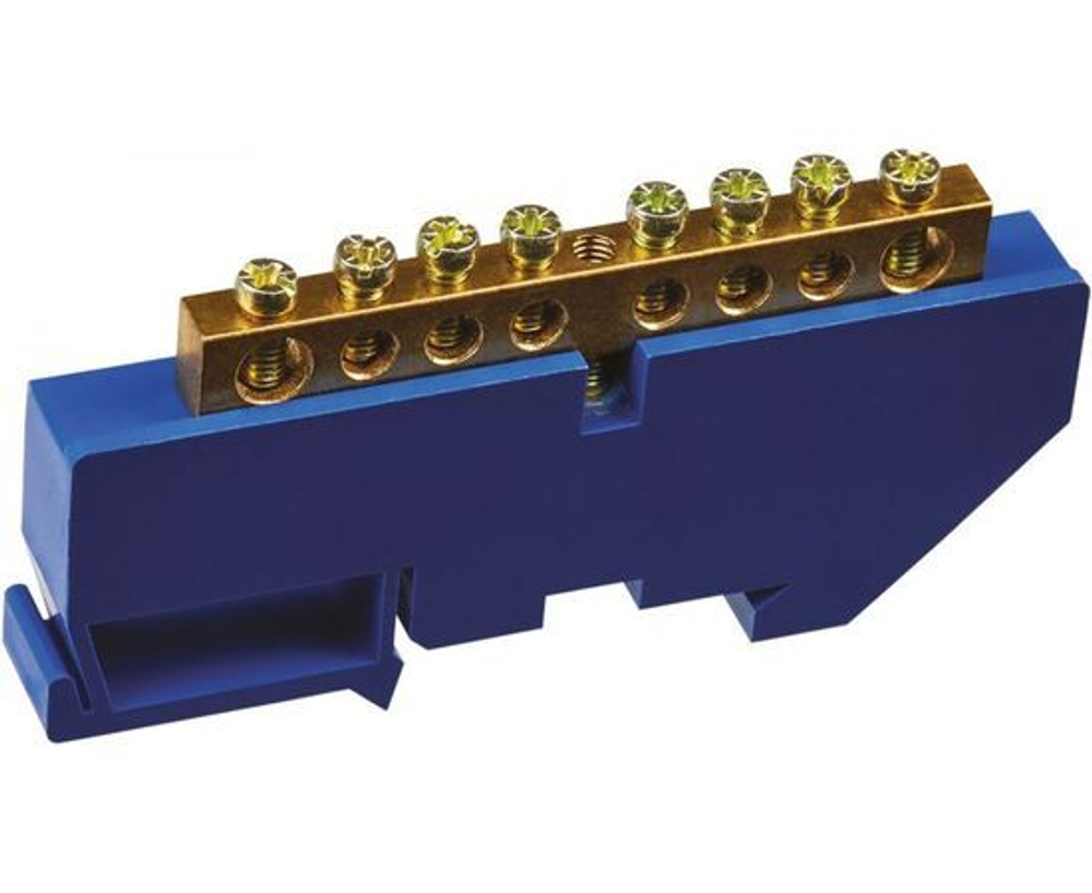 Шина нулевая на DIN изоляторе Navigator NBB-M69-8D/B 6*9, 8 отверстий 71 153 - 10 шт