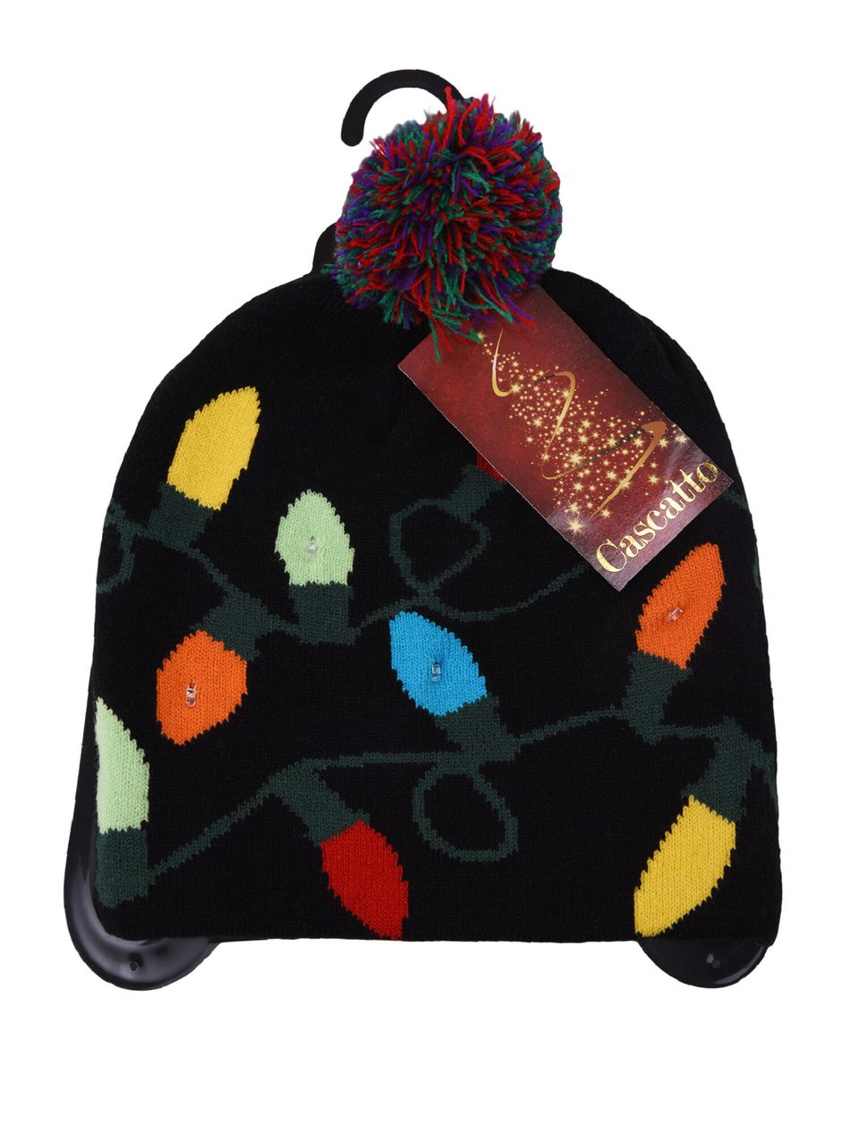 Шапка новогодняя со светодиодными лампочками.