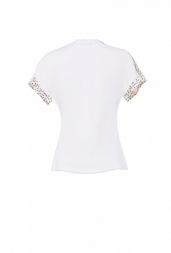 Футболка из хлопковой ткани белая 06-02-22 SS