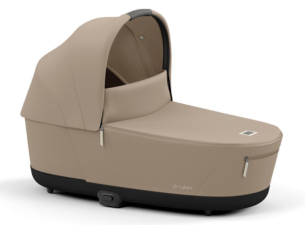 Коляска 3 в 1 Cybex Priam IV Rosegold complete и автокресло Aton B2 i-Size Bay Blue Cozy Beige