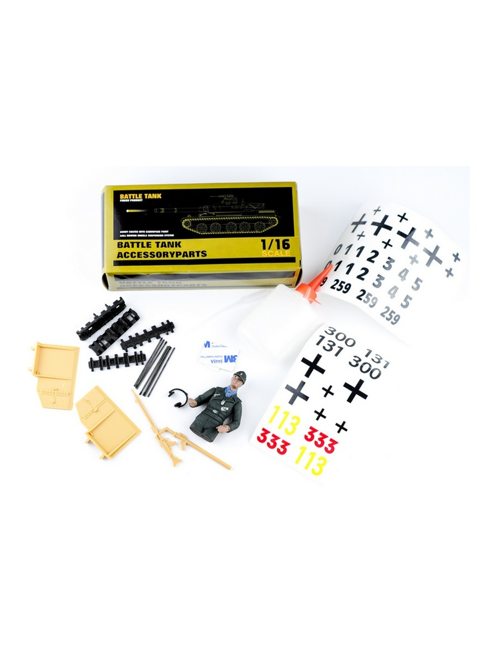 Набор наклеек и аксессуаров для танка King Tiger (Porsche), неокрашен