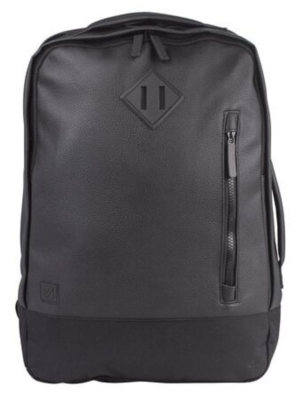 Рюкзак BRAUBERG молодежный с отделением для ноутбука, "Квадро", искуственная кожа, черный, 44х29х13 см, 227088