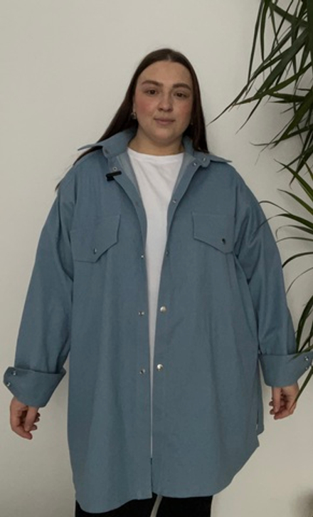 Рубашка джинсовая голубая