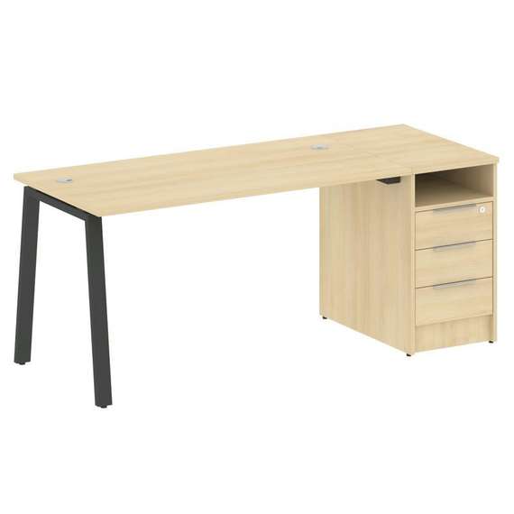 Метал Систем Рабочая станция с тумбой на А-образном м/к БА.РС-СТП-1.3