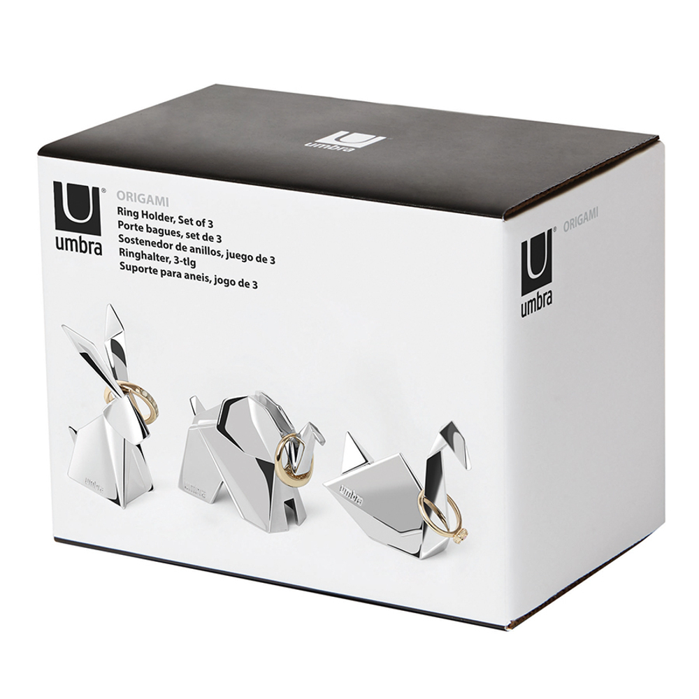 Подставки для колец Origami 3 штуки хром
