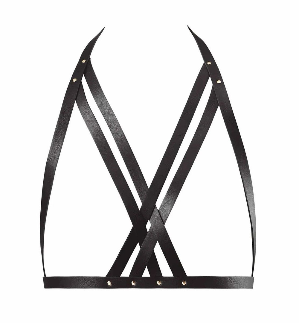 Черная упряжь Halter Bra Harness (Цвет: черный)