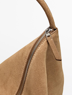 Massimo Dutti Замшевая сумка, песочный