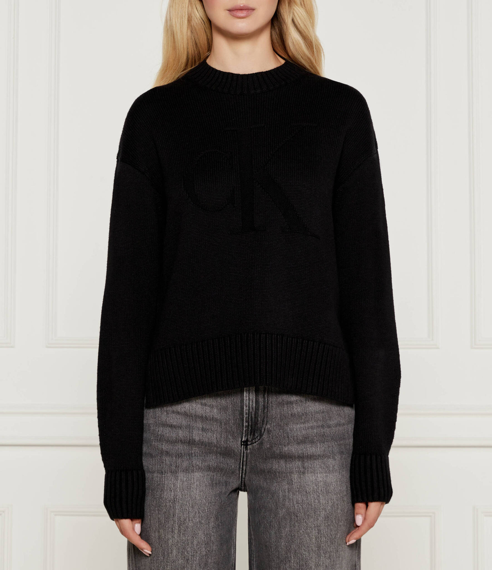 Свитер INTARSIA Calvin Klein Jeans - черный(J20J224224)