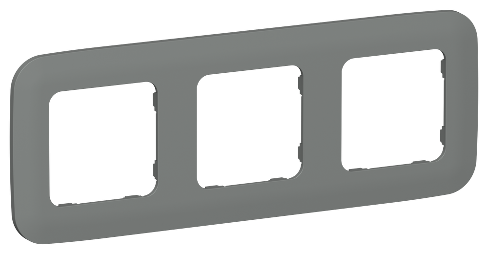 FLITE Рамка 3-местная РУ-3-А-ФлМА мокрый асфальт IEK