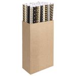 Бумага упаковочная "Golden pattern", 70x100 см, 10 дизайнов ассорти, ЗОЛОТАЯ СКАЗКА, 591912