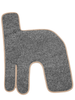 Ковры RENAULT T (автомат) (экокожа, бежевый, бежевый кант, красная вышивка)