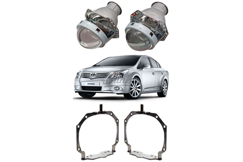 Готовый комплект для замены штатных линз с AFS Toyota Avensis III T27 дорестайлинг 2008-2011