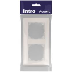 Рамка для розеток и выключателей Intro Accent 6-502-06 на 2 поста, СУ, перламутр