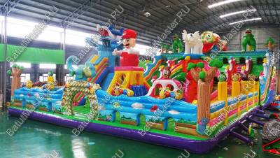 Надувной батут "Союз зверей", 24*15*8 м