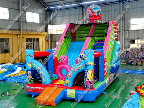 Батут-горка "Приключения рыбки" 7*5*6 м