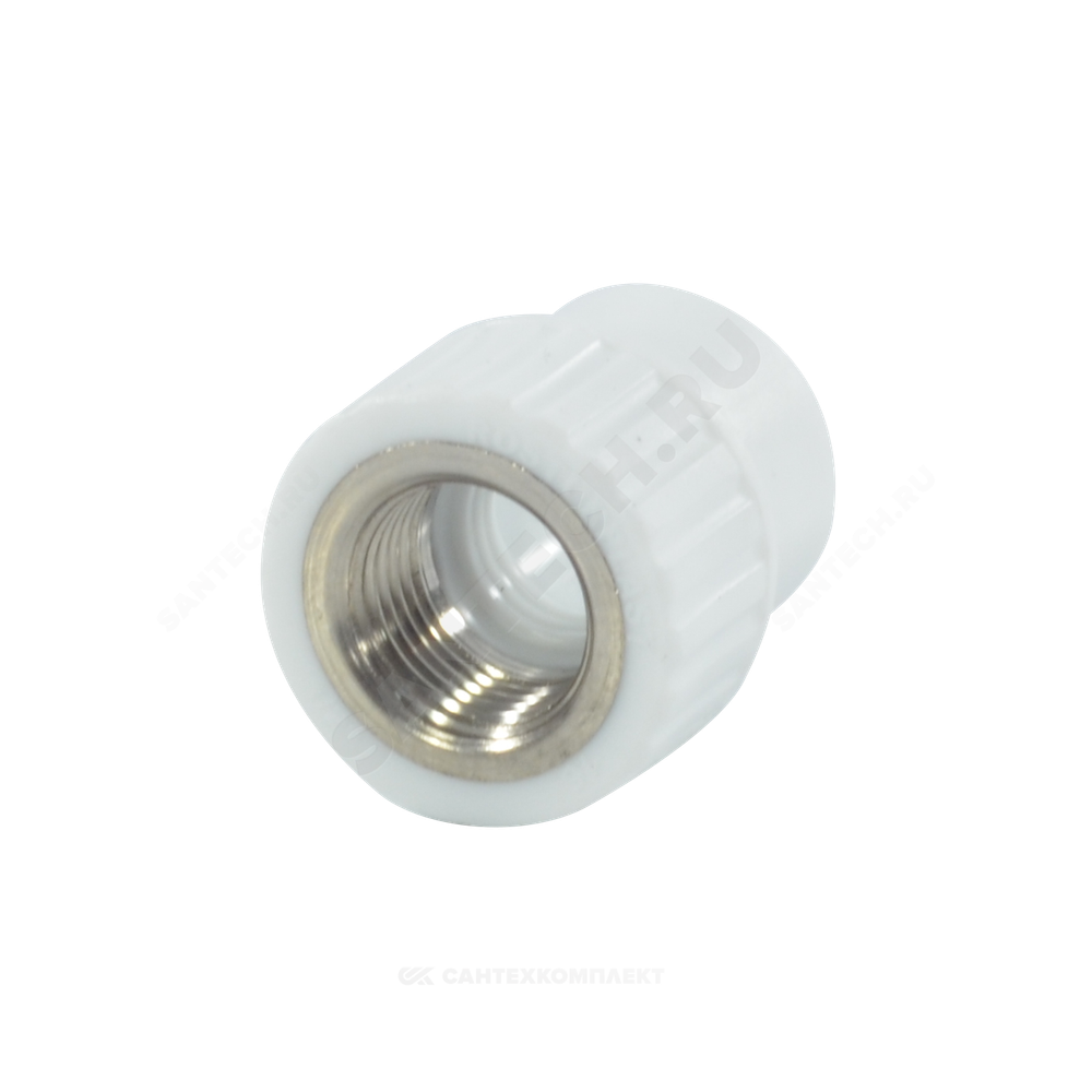 Муфта PP-R комбинированная белая Дн 20х1/2" ВР RTP (РосТурПласт) 10652