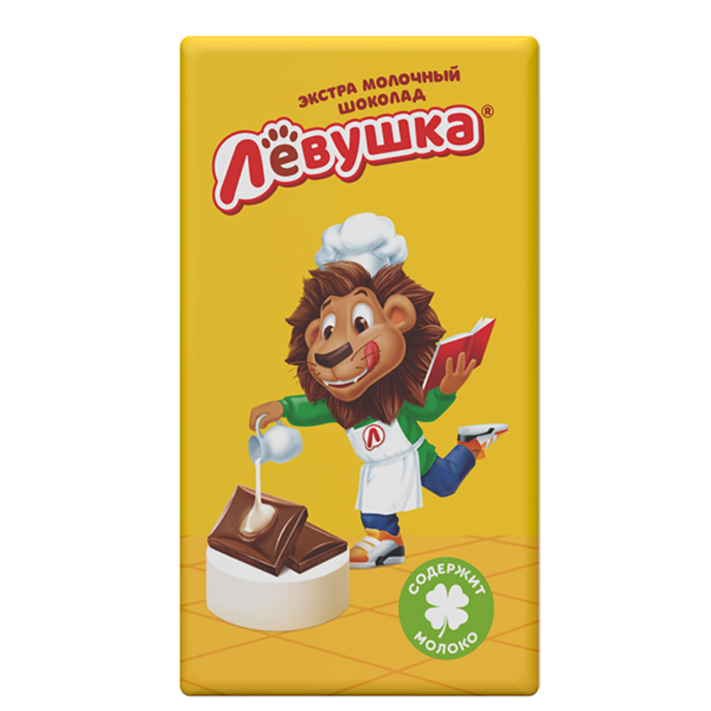 Шоколад Левушка с экстра молочной начинкой 50 гр