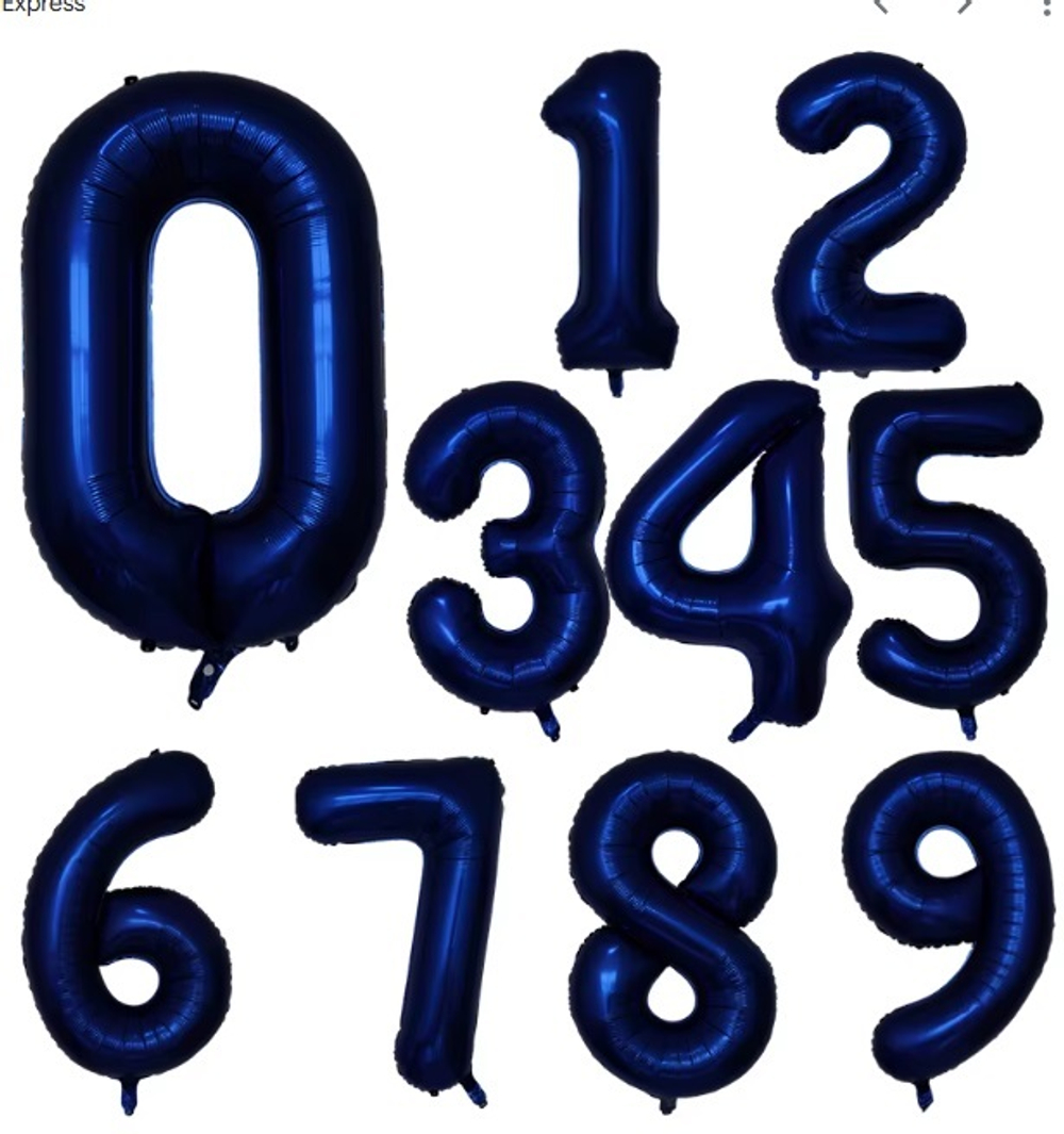 Цифра 4 синий е76