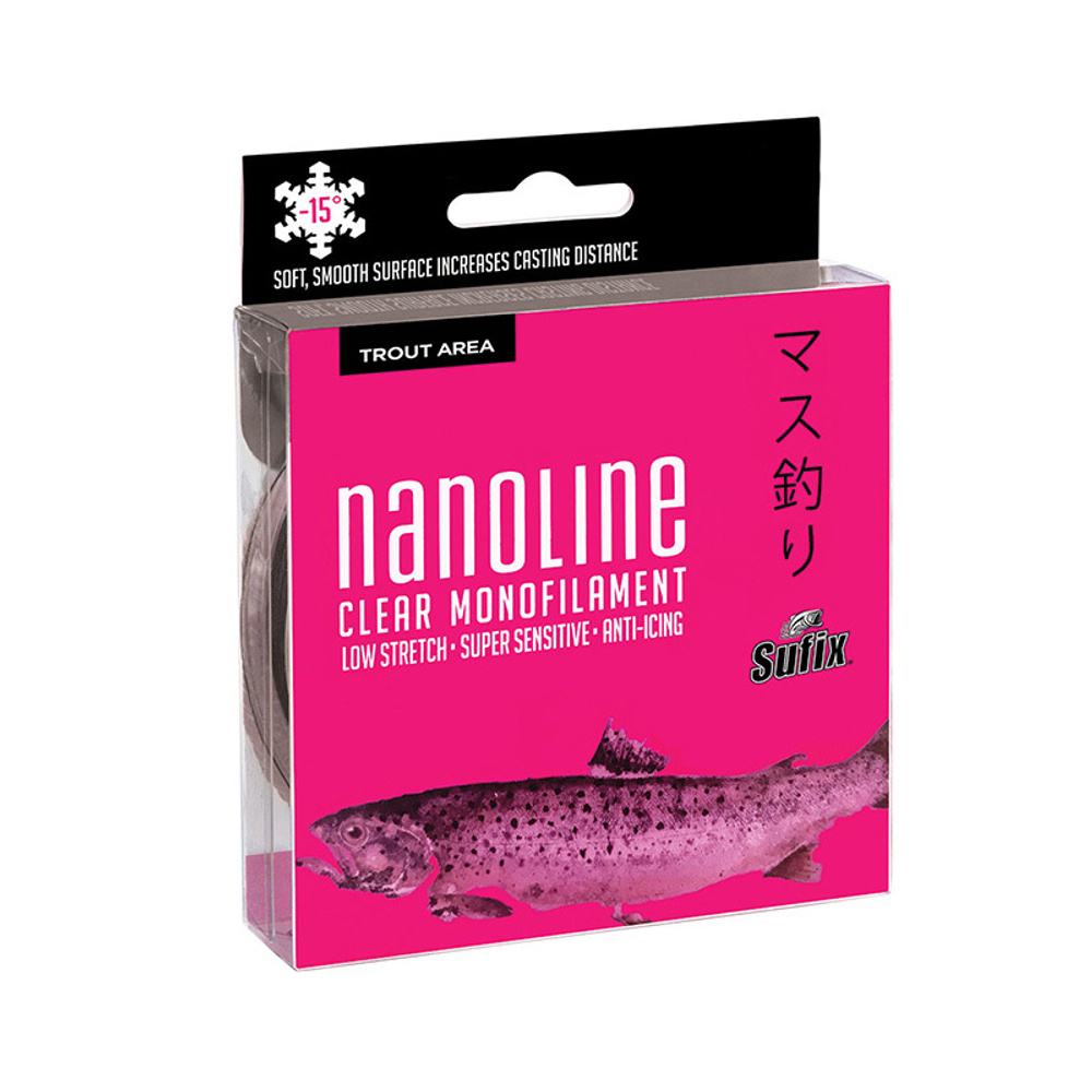 Леска SUFIX Nanoline Trout прозрачная 150 м 0,20 мм 3,5 кг