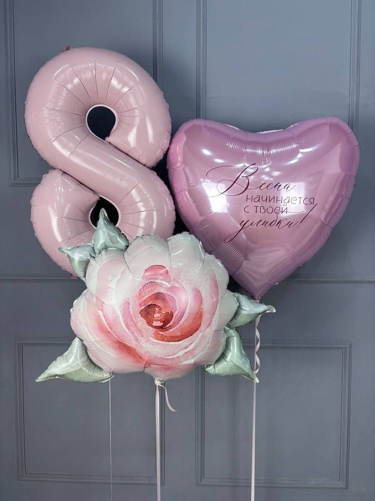 Фонтан из шаров Весна начинается с тебя