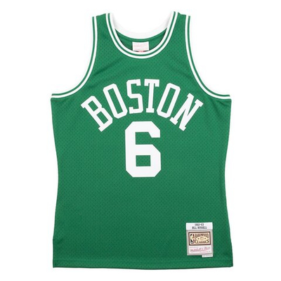 Футболка Mitchell&Ness NBA Swingman Road Jersey Boston Celtics 62 Bill Russell Green