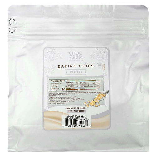 ChocZero, Чипсы для выпечки, белые, 560 г (20 унций)