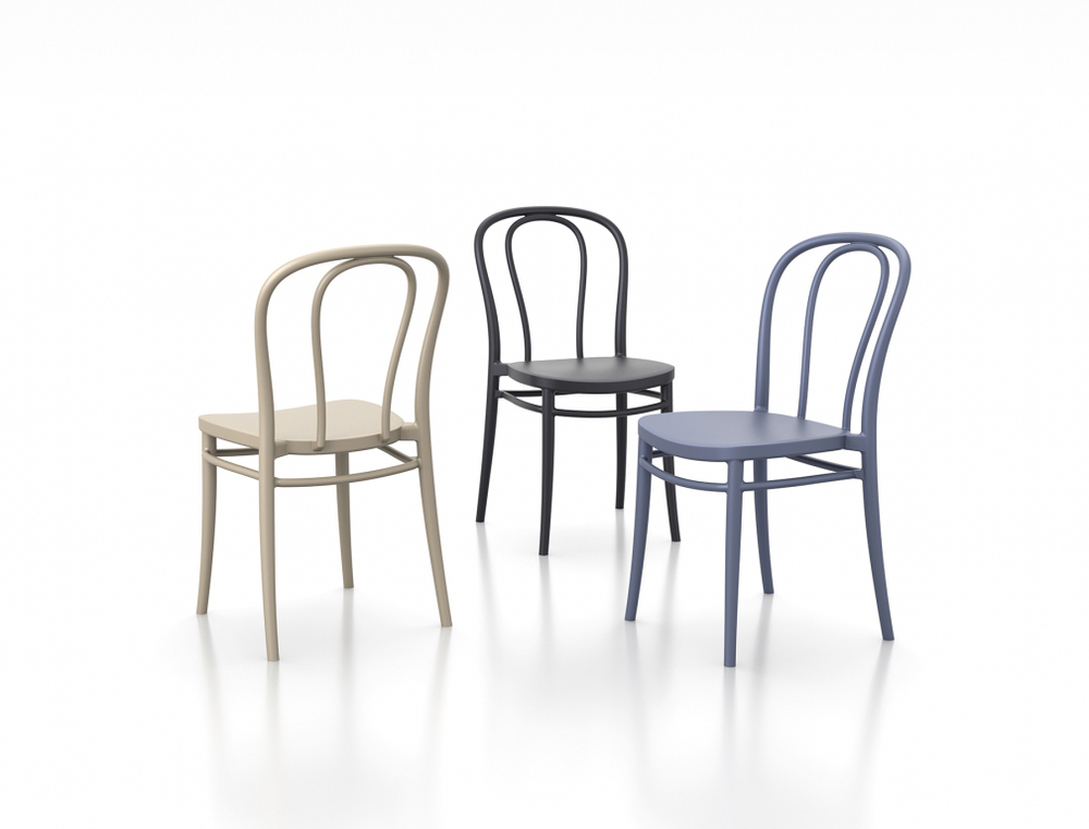 Стул пластиковый Siesta Contract Victor, темно-серый