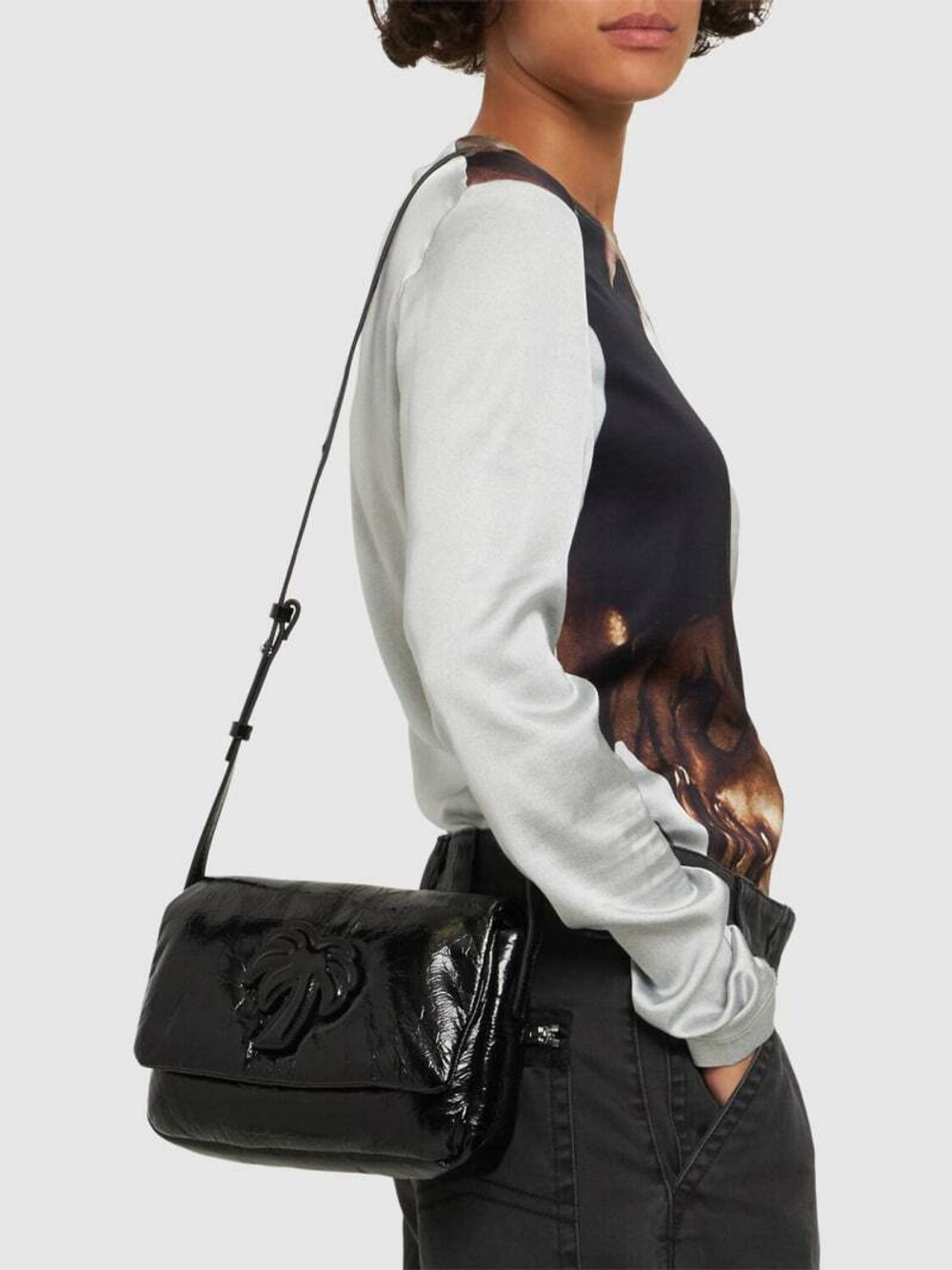 PALM ANGELS | Palm Bridge soft leather shoulder bag