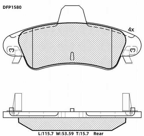 Колодки тормозные дисковые задние Double Force DFP1580