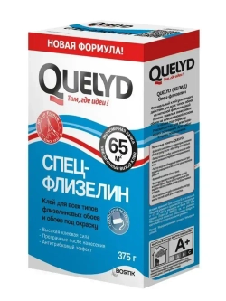 Клей для обоев QUELYD СПЕЦ-Флизелин (усиленная формула), 375г Новинка увеличенный выход клея