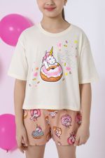 Пижама для девочки Единопончик-3 Виотекс МОЛОЧНЫЙ