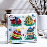 Салфетки бумажные DESIGN 24*24см, 1 сл., 40л, Пасхальные яйца