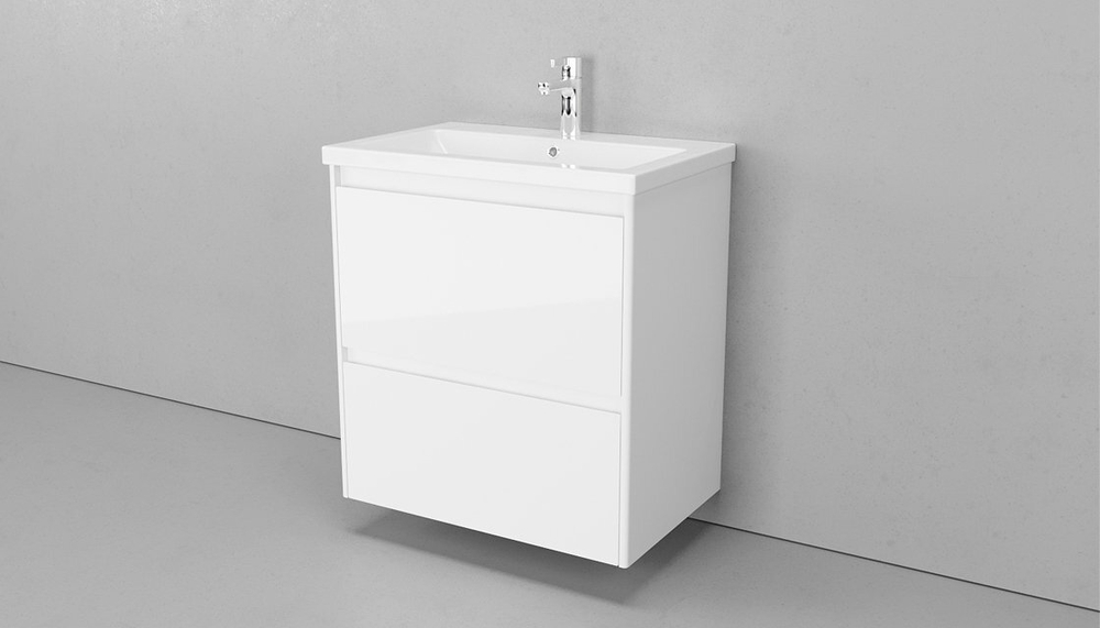 Тумба подвесная Velvex Klaufs 70.2Y белый глянец