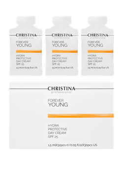 CHRISTINA Forever Young-Hydra Protective Day cream SPF-25 sachets kit 30 pcs