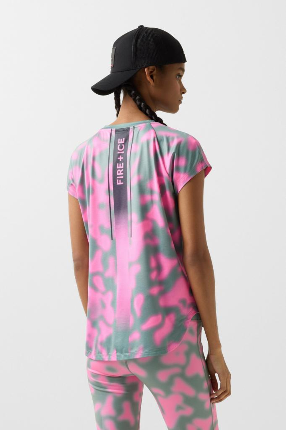 Футболка BOGNER FIRE+ICE BRENNA в зелено-розовом цвете
