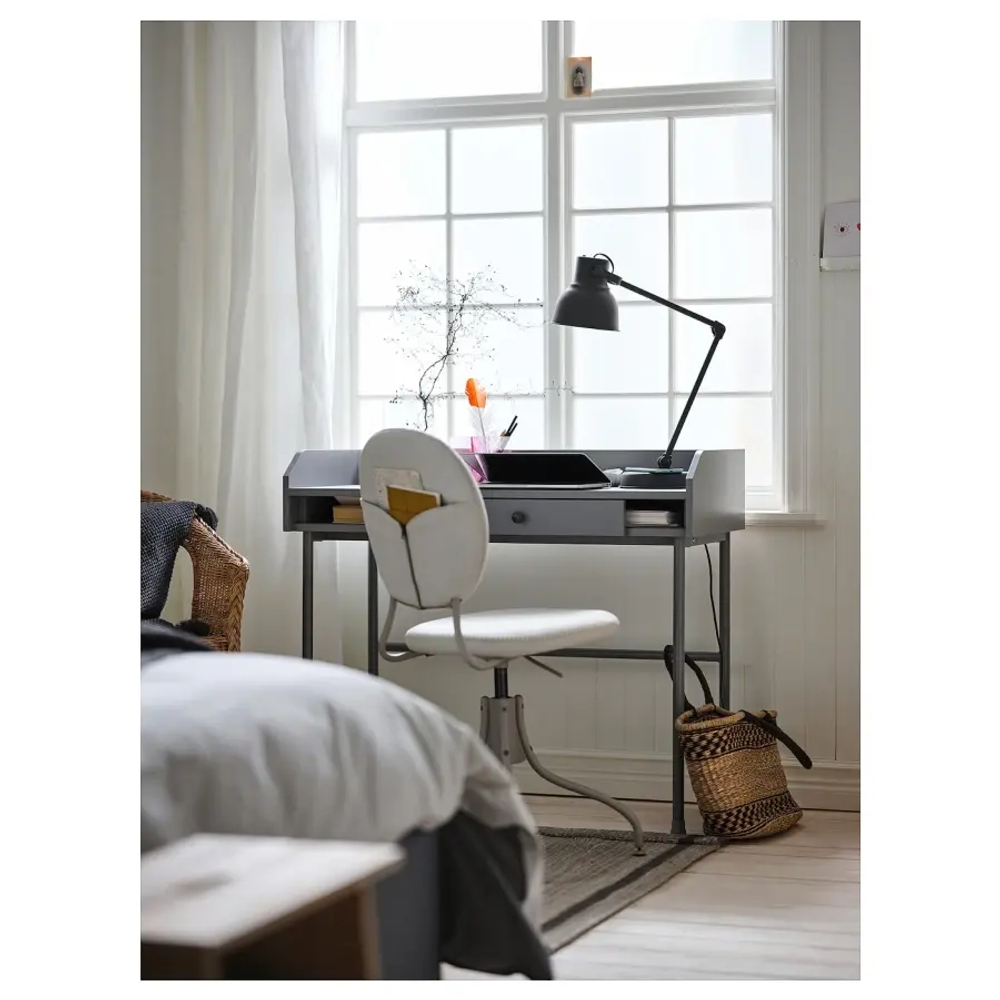 Шкаф - HAUGA IKEA/ХАУГА ИКЕА, 46х70х116 см, серый