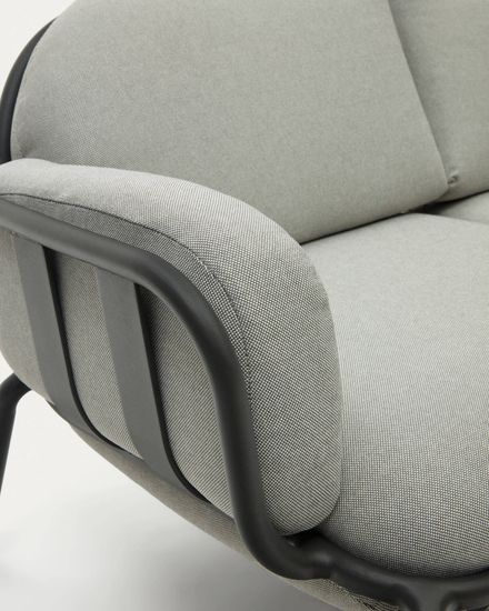 Joncols уличный алюминиевый 2-местный диван серого цвета 165 см Испания 