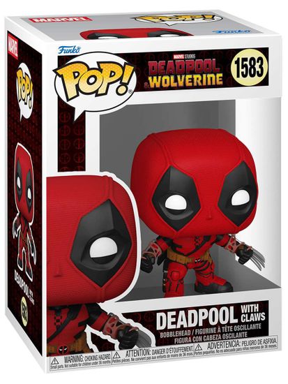Фигурка Funko POP! Bobble Marvel Deadpool 3 Deadpool w/Claws (1583) 90456 / Фигурка Фанко ПОП! по мотивам вселенной "Марвел", Дэдпул