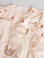 Комбинезон / Cлип для малышей Next F34-050, 3 шт., Бежевый