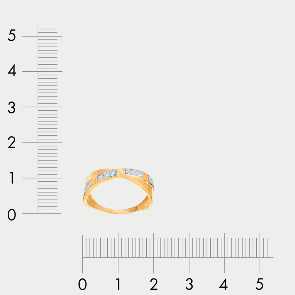 Золотое женское кольцо с фианитами 585 пробы (арт. л1102600)