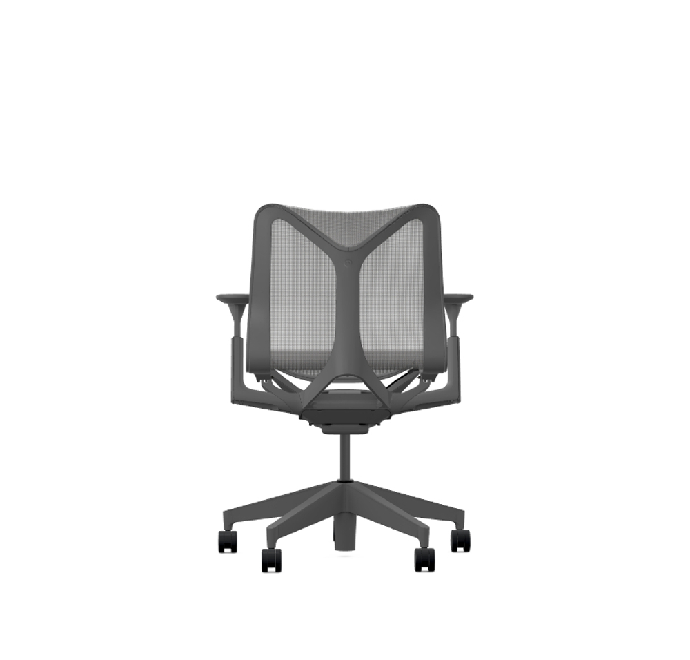 Кресло Herman Miller Cosm, низкая спинка, цвет Carbon, регулируемые подлокотники