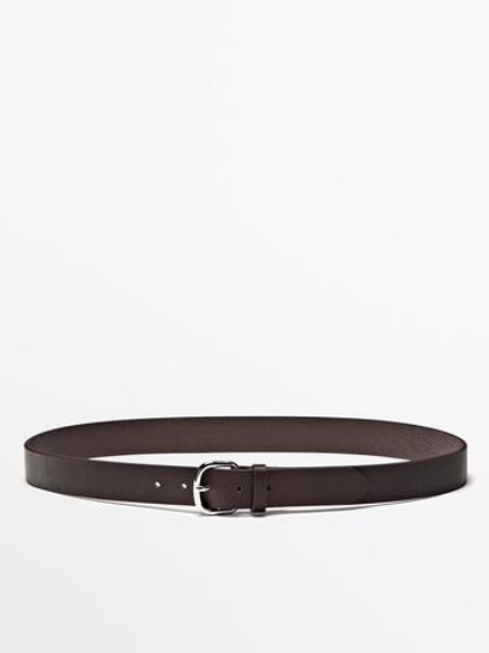 Massimo Dutti Мягкий ремень из кожи наппа, коричневый