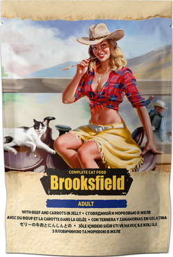 BROOKSFIELD Adult Cat с Говядиной и морковью в желе 85г.*22шт.