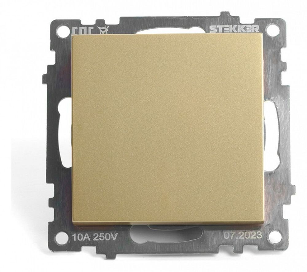Переключатель перекрестный одноклавишный без рамки Stekker Катрин 49221