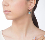 Серьги Qudo Firenze aqua 300017 BL/RG