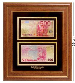 Gold Leaf HB-004 Панно «Банкнота 500 EUR (евро) Евросоюз - 2/size»
